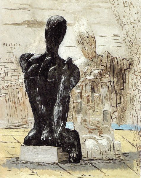 Questa immagine ha l'attributo alt vuoto; il nome del file è DE-Chirico-IV-2-Archeolologi-bianco-e-nero.jpg